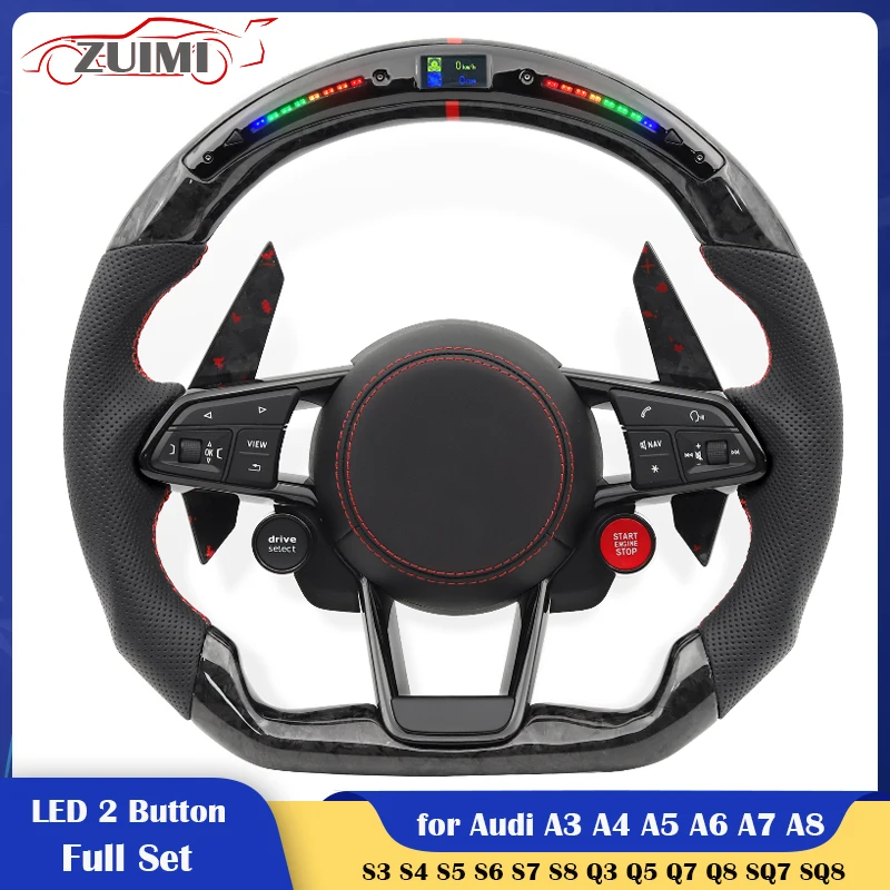 

Красный кованый карбоновый руль с приводом для Audi A3 A4 A5 A6 A7 A8 S8 Q3 Q5 Q7 S3 S4 S5 S6 S7 TT R8 RS3 RS4