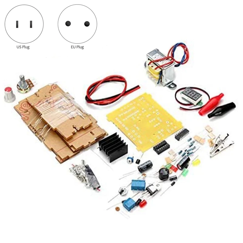 LM317 1.25V-12V Continuously Adjustable Regulated Voltage Power Supply DIY Kit