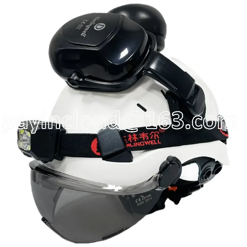 

Eye-protection Site Helmet, Helmet, Noise-reducing Earmuffs, Head Lamp, National Standard Engineering Safety Helmet