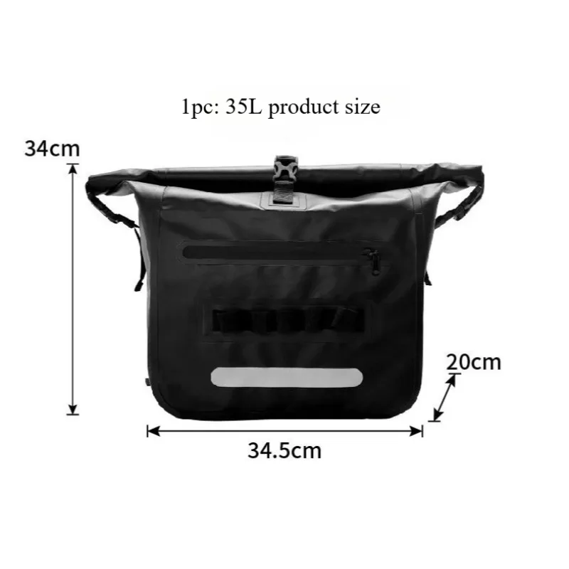Motorcycle Specific Waterproof Storage Bag with Large Capacity Rear Side Bag Tail Bag Convenient Riding Supplies