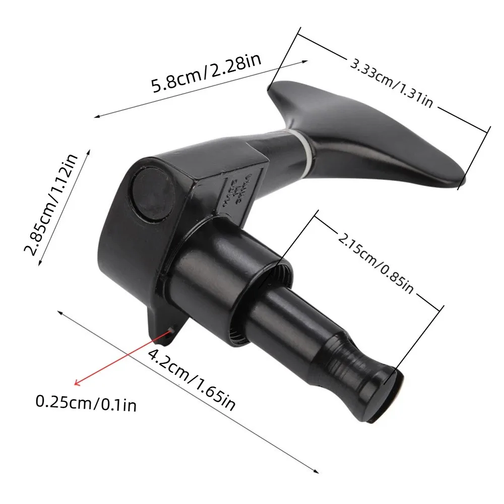 ​ زر على شكل ذيل السمكة ​ ​ أوتاد ضبط الجهير ​ مختومة ​ فضي/أسود ​ موالفات الجهير المختومة ​ ​ تكوين 2L2R ​ موالفات رأس الآلة