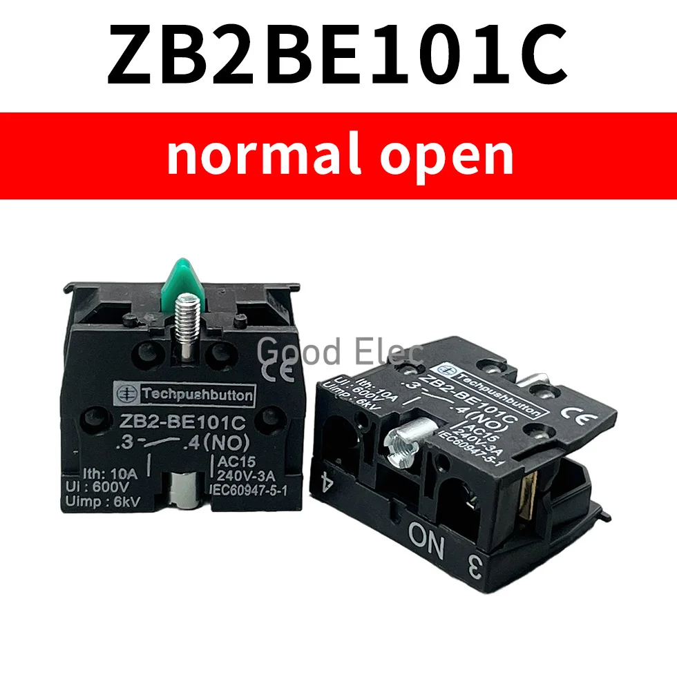 2pcs ZB2-BE102 XB2 Push Button Switch red Contact Block ,normal closed (NC) silver contact