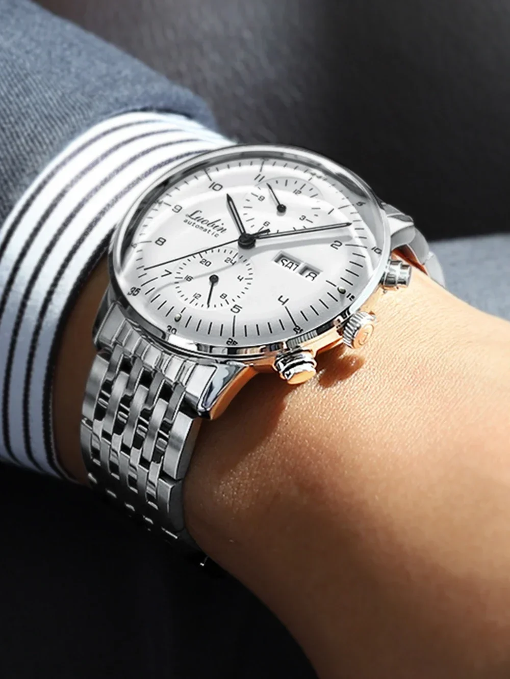 Herrenmode Mechanische Uhren Business Automatische Armbanduhr Edelstahl Leuchtende Designeruhr Uhren De Hombre Neue 2023