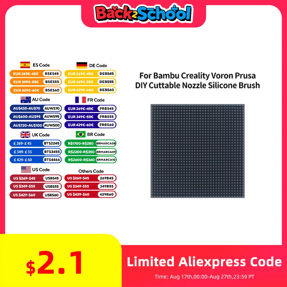 

FYSETC DIY самая силиконовая щетка-насадка для серии A1 K2 Plus K1/K1 MAX Kobra 3, силиконовая щетка для очистки стеклоочистителя, инструмент для очистки 3d-принтера