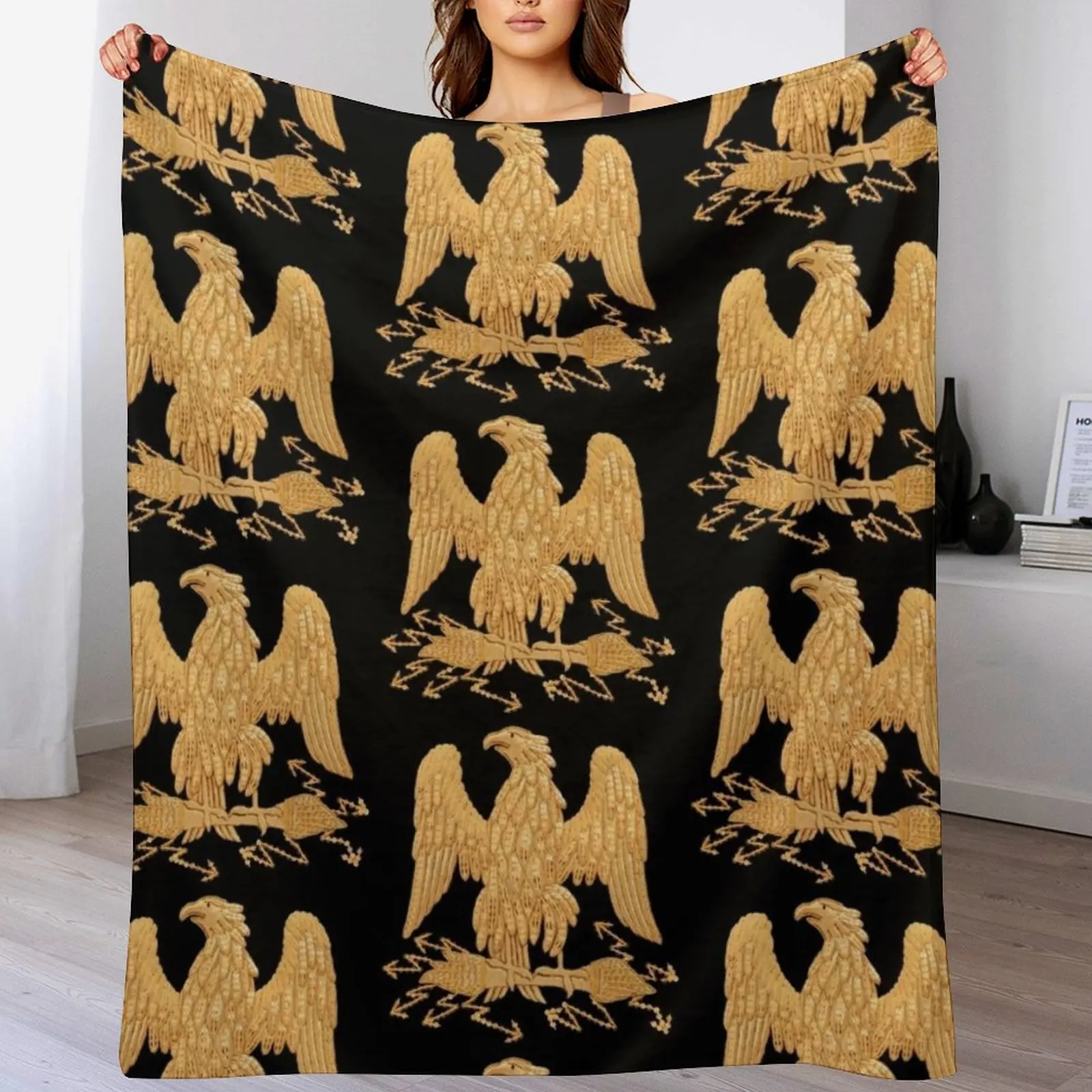 

Napoleonic French Imperial Eagle Throw Blanket Soft Beds Comforter Sofa Throw Multi-Purpose Blankets