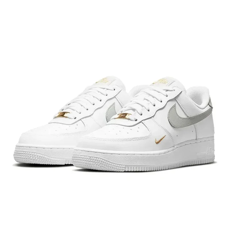 Nike-Air Force 1 Basses pour Homme et Femme, Chaussures de Skateboard, Confortables, Unisexe, Essential Mung Bean Grey