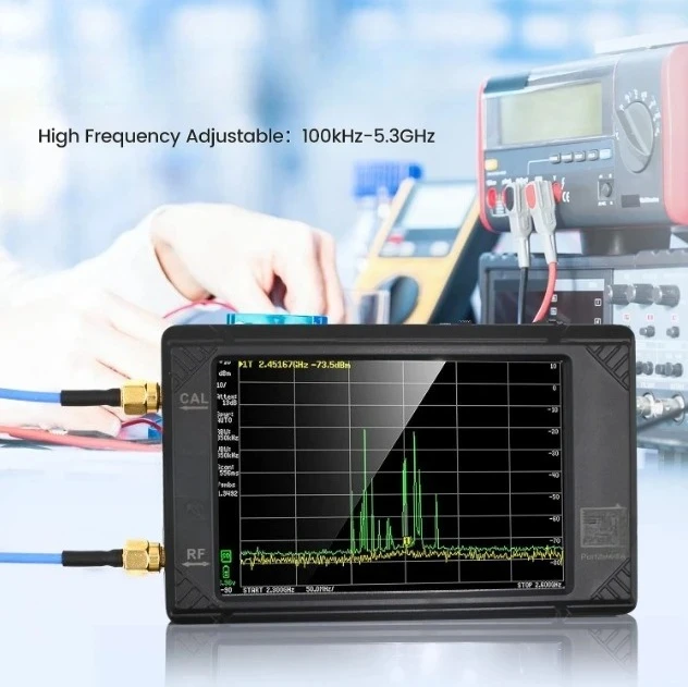 Suitable for 4 inches, display 100kHz to 5.3GHz