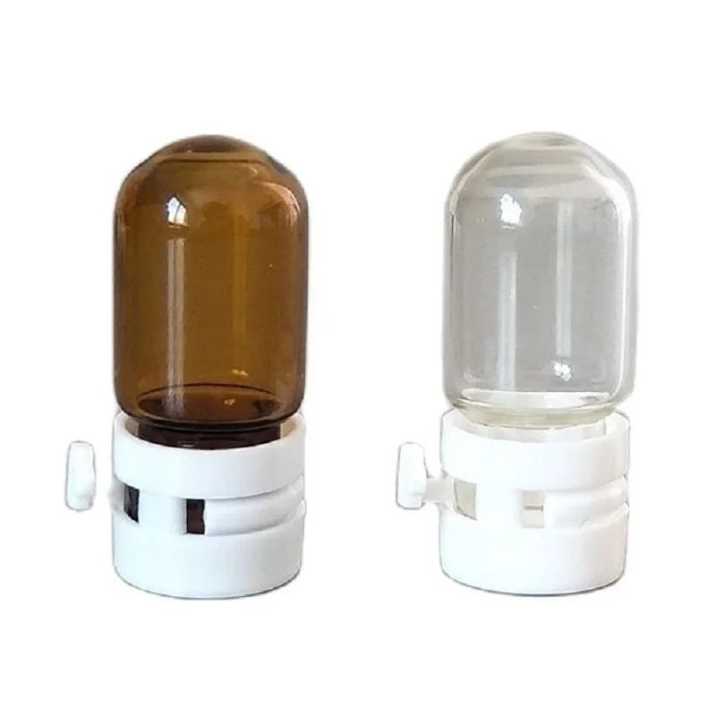 

1 2 3 5ml Serum Essence Sample Test Bottle Unique Small Bulb Disposable Freeze-Dried Powder Container with Easy Pulling Lid