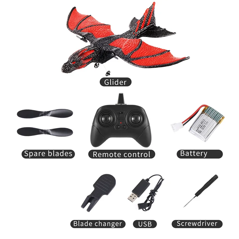 ABZZ-2X RC Plane 2.4G Simulated Flying Dragon Aircraft Remote Control Flying Model Glider Airplane EPP Foam Toys Gift