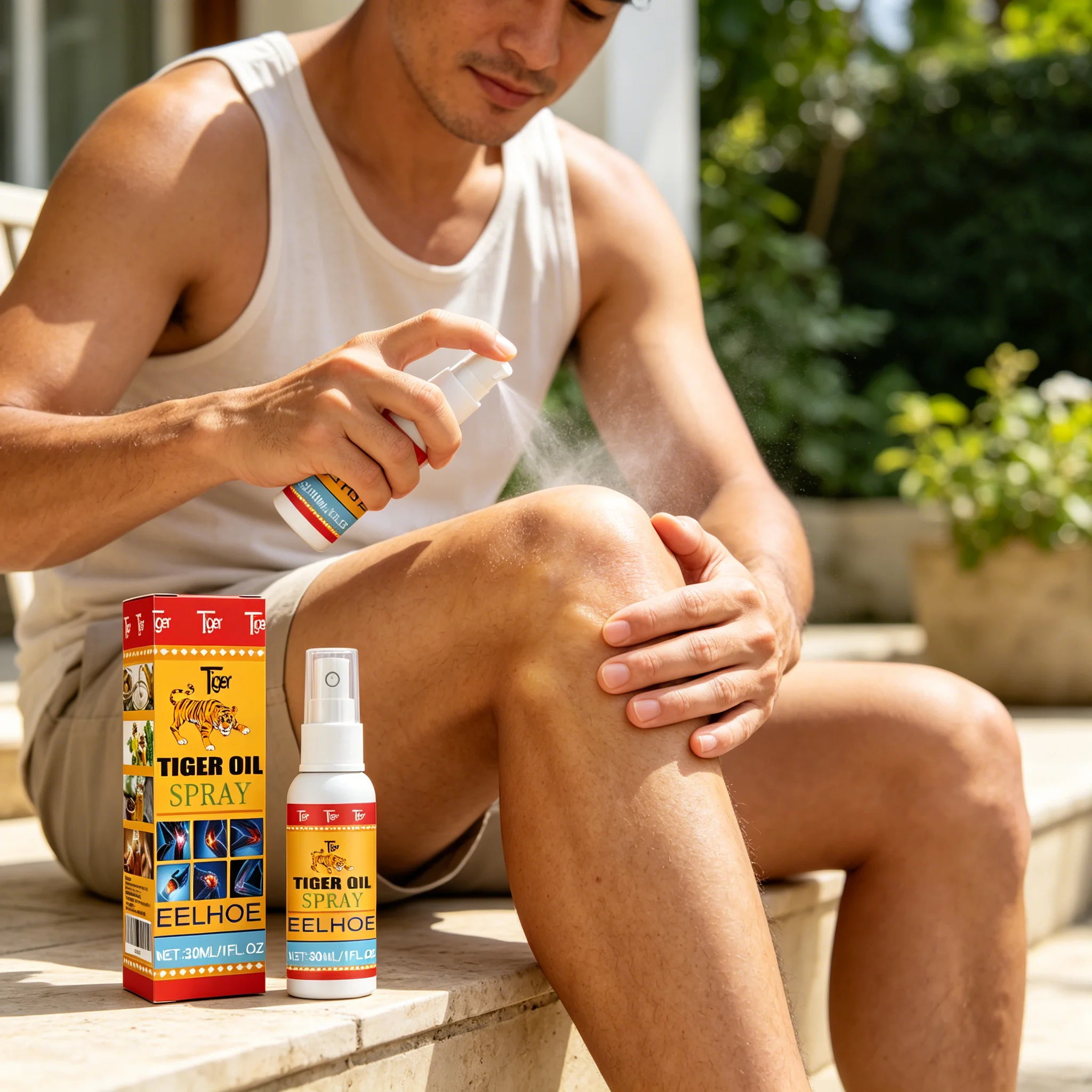 Tiger Oil Joint Care Spray, Soothing Body Spray for Knee, Elbow, Wrist and Joint Discomfort, Portable Daily Joint Support Spray