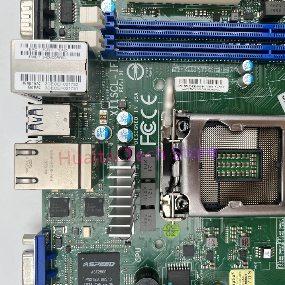 Untuk Supermicro X11SCL-IF Server mini-itx Motherboard C242 LGA-1151 DDR4 mendukung generasi ke-8/9 Core i3 E-210