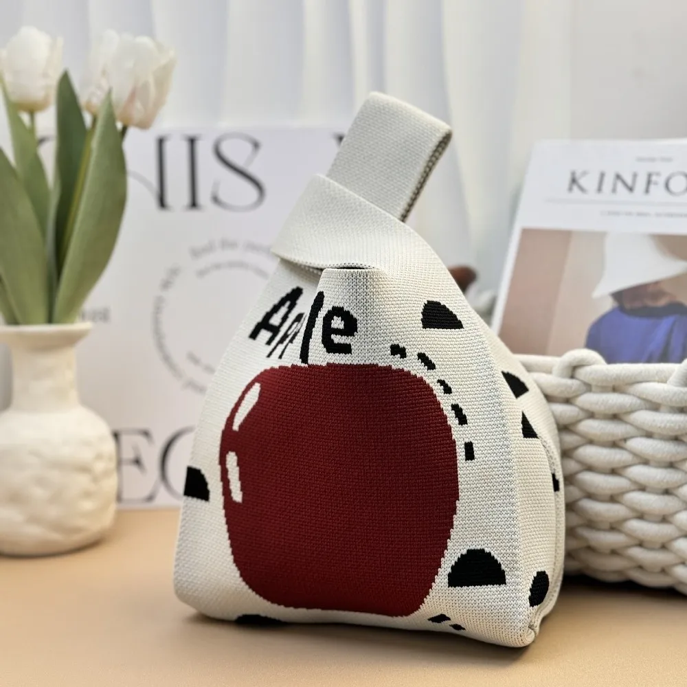 

Portable Mini Christmas Knit Bag Christmas Tree Snowman Tote Bag Reusable Shopping Bags Christmas