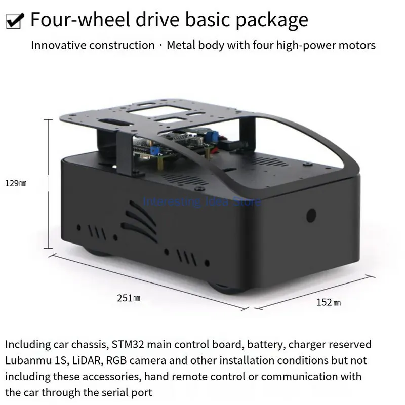 ROS Robot Luban Cat 1S Embedded Development Board RK3566 with Industrial Design Chassis Compatible with Raspberry Pi