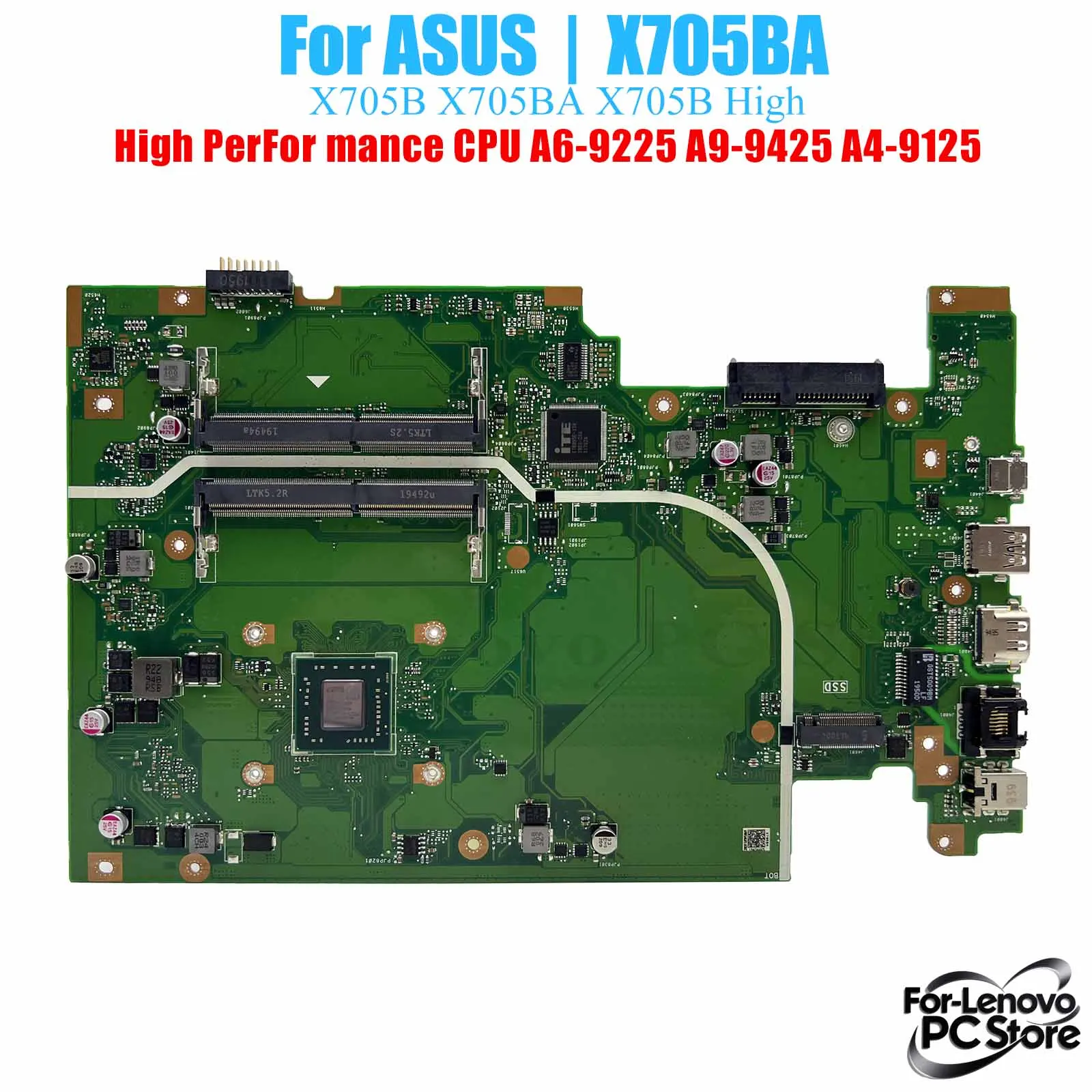 

X705BA For ASUS Laptop Motherboard with Mainboard X705B X705Bcluding X705BA​​With CPU Laptop Mainboard