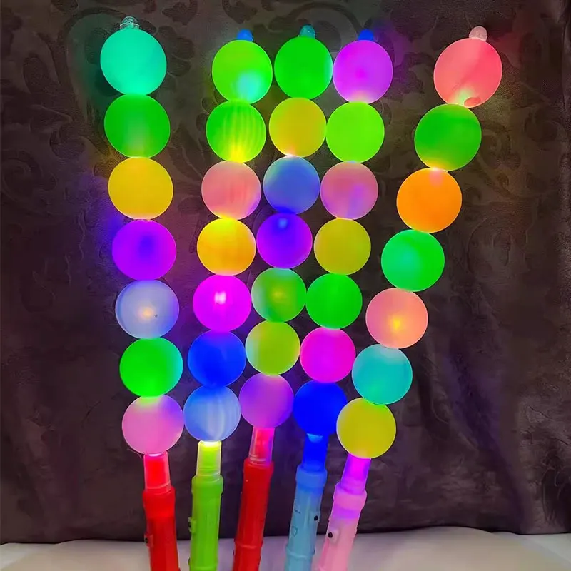 10pcs LED Glowing Sticks Sugar Gourd Led Candied Haws Light Up Stick Neon Party Glow Sticks Glow in Dark Wedding Party Supplie