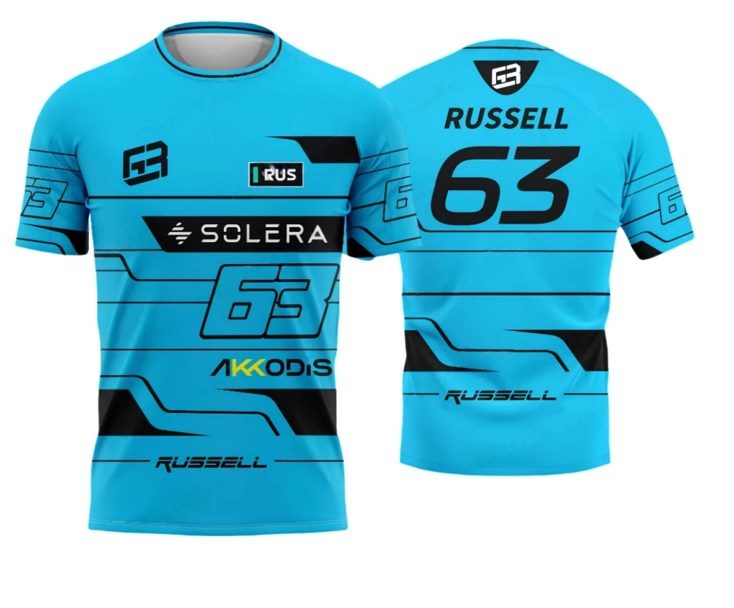 New George Russell Fan Edition 3D-Printed Men's T-Shirt, Clothing Casual Summer 63