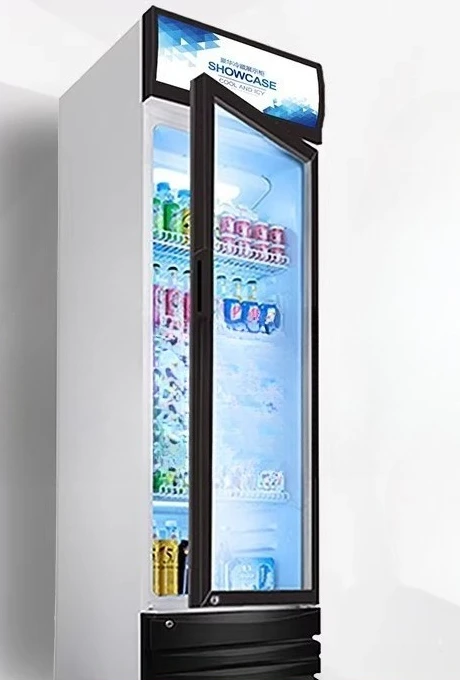 Single and double door supermarket beer fresh-keeping refrigerated display cabinet commercial large-capacity