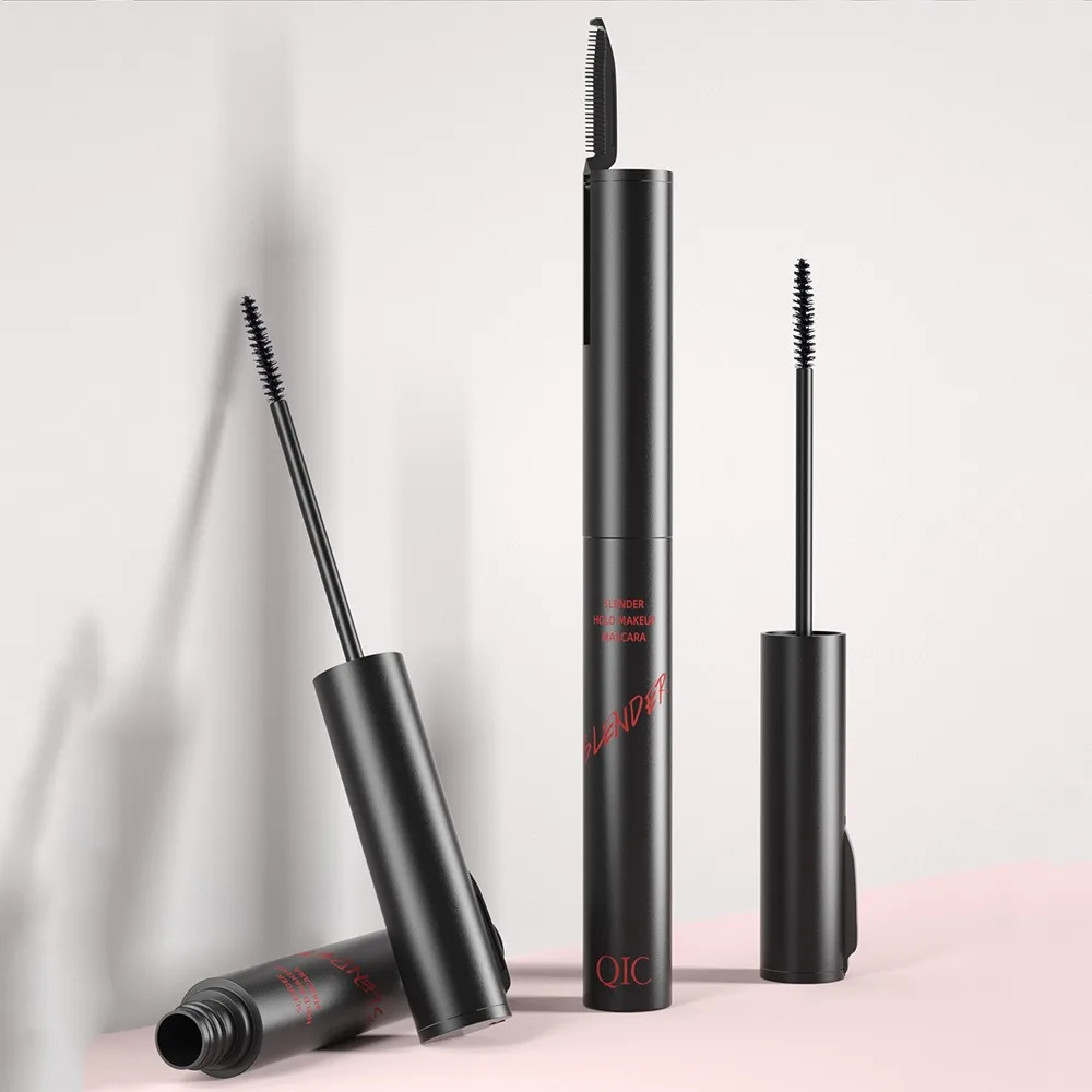 Długotrwała wodoodporna maskara do rzęs z czarnym tuszem, szybkoschnąca, wydłużająca rzęsy, z włóknami jedwabiu, naturalny wygląd, odporna na rozmazywanie.