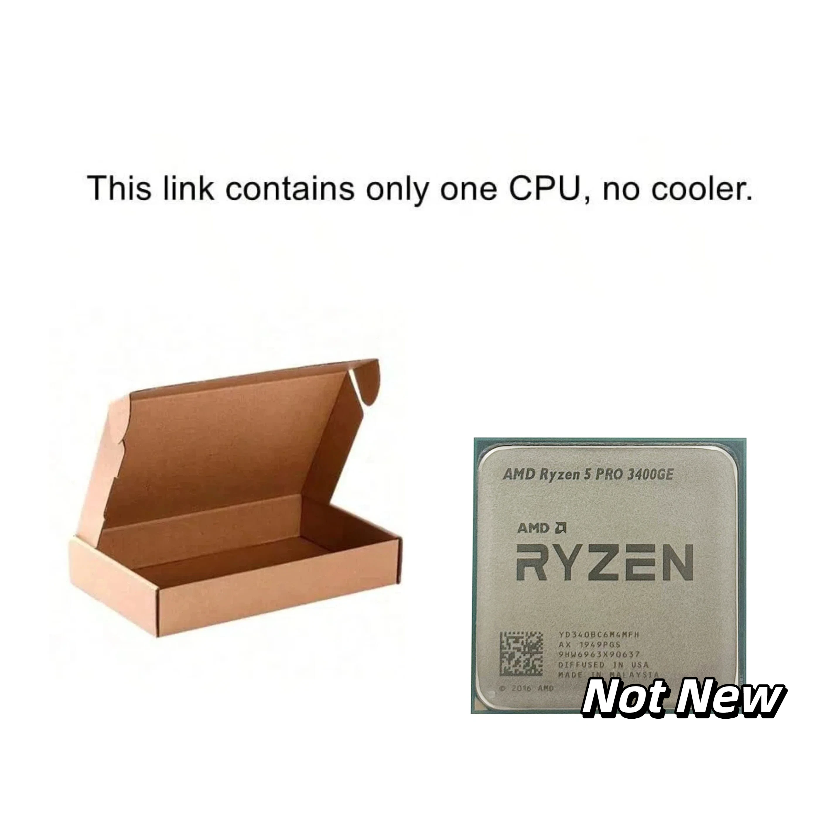 معالج AMD Ryzen 5 PRO 3400GE R5 PRO 3400GE 3.3 جيجا هرتز رباعي النواة 35 وات مقبس AM4 CPU #2