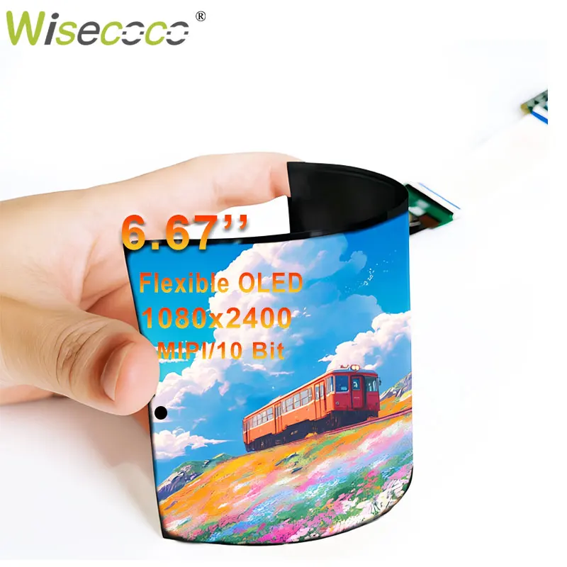 6.67 Inch 1080×2400 Flexible AMOLED OLED Screen for Raspberry Pi DIY Prototype Demo MIPI Controller Board 10bit 60Hz 394PPI