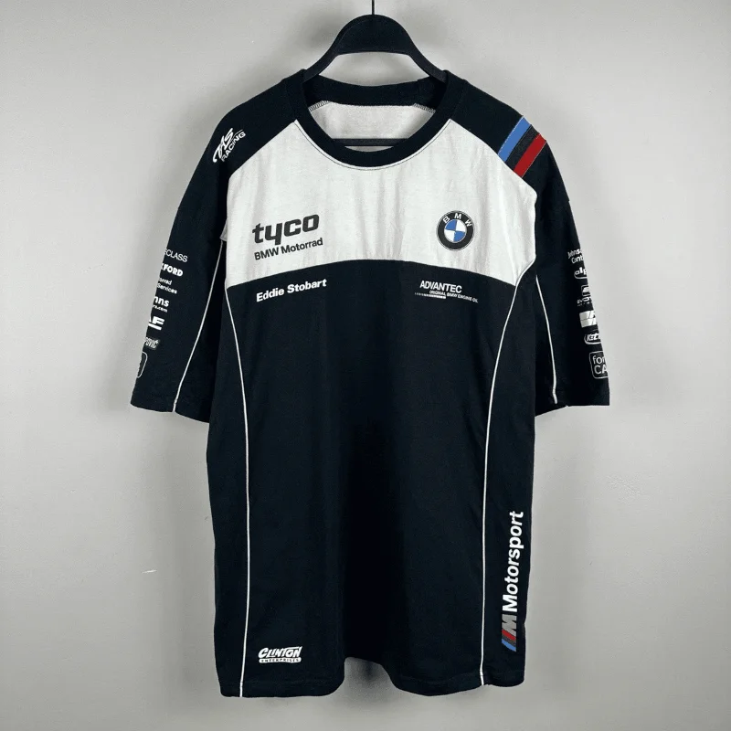 

Мужская летняя футболка BMW Motorrad Tyco Formula Uno F1 Moto Racing Мужская футболка для энтузиастов в подарок для мужчин с круглым вырезом Быстросохнущие футболки Топ