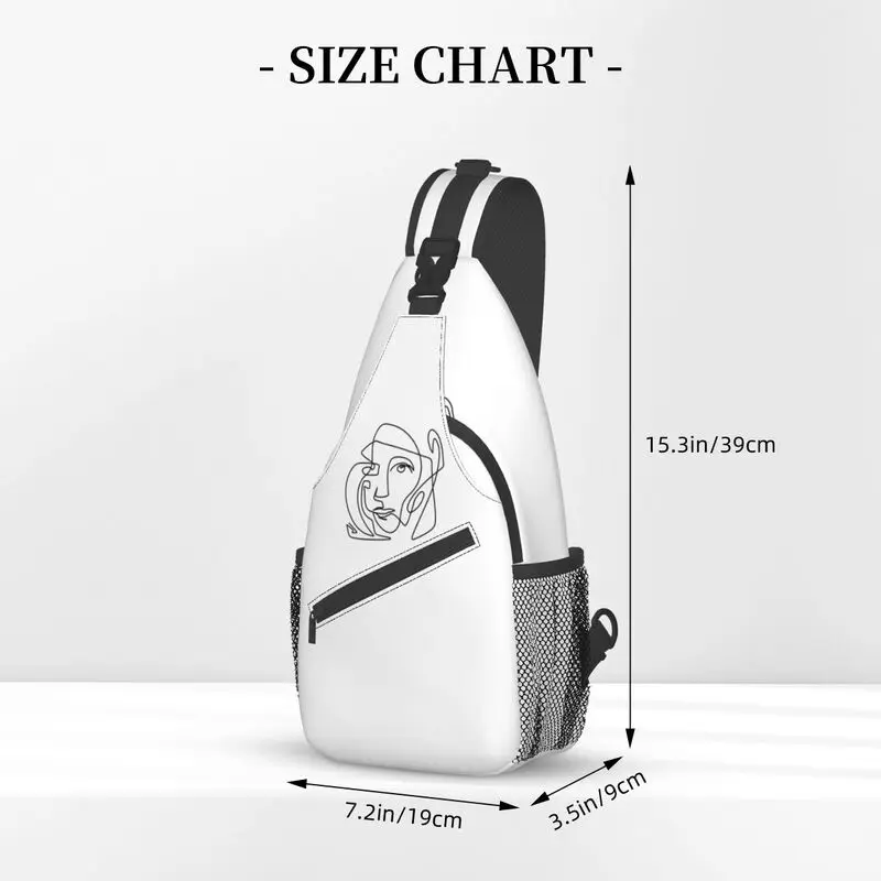 Pablo Picasso One Line Abstract Art Sling Bags Men Cool Spanish Artist Shoulder Crossbody Chest Backpack Cycling Camping Daypack