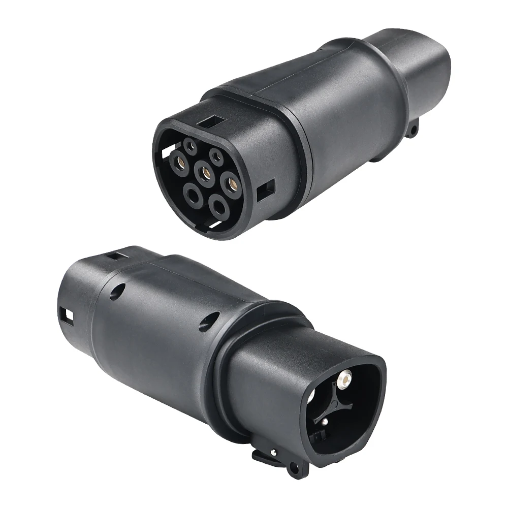 JDMEX Type2 to Tesla 32A 60A  Adapter AC 250V EV Charger Converter Connector for Electric Car