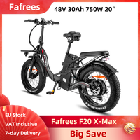 Fafrees F20 X-Max Electric Bike Foldable 750W 48V 30Ah 20 Inch Fat Tires Folding E-bike Dual Hydraulic Brakes Triple Suspension