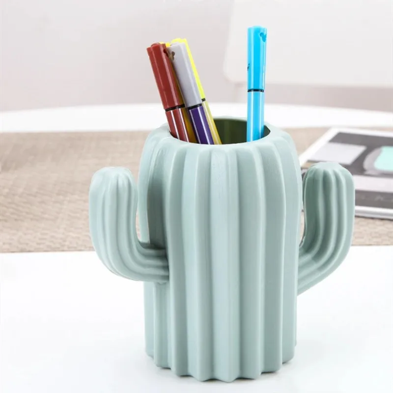 Cacto Multifuncional Desktop Organizer, Lápis e Pen Holder, Papelaria Pote, Vaso de Flor, Desk Acessórios, Decoração Recipiente