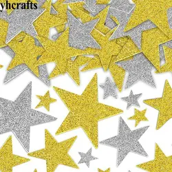 300PCS gold and sivler star foam stickers OEM arts and crafts DIY handwork  OEM on stock bulk wholesale