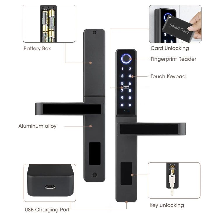Locstar Hot Selling High Quality Aluminum Alloy Slim Digital Intelligent App Smart Lock