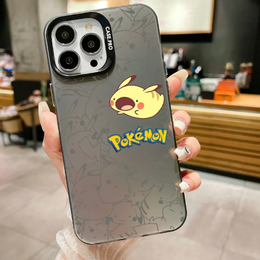 Pokmon Pikachu Phone Case For iPhone 14 15 12 11 13 PRO MAX Plus Shockproof Back Cover