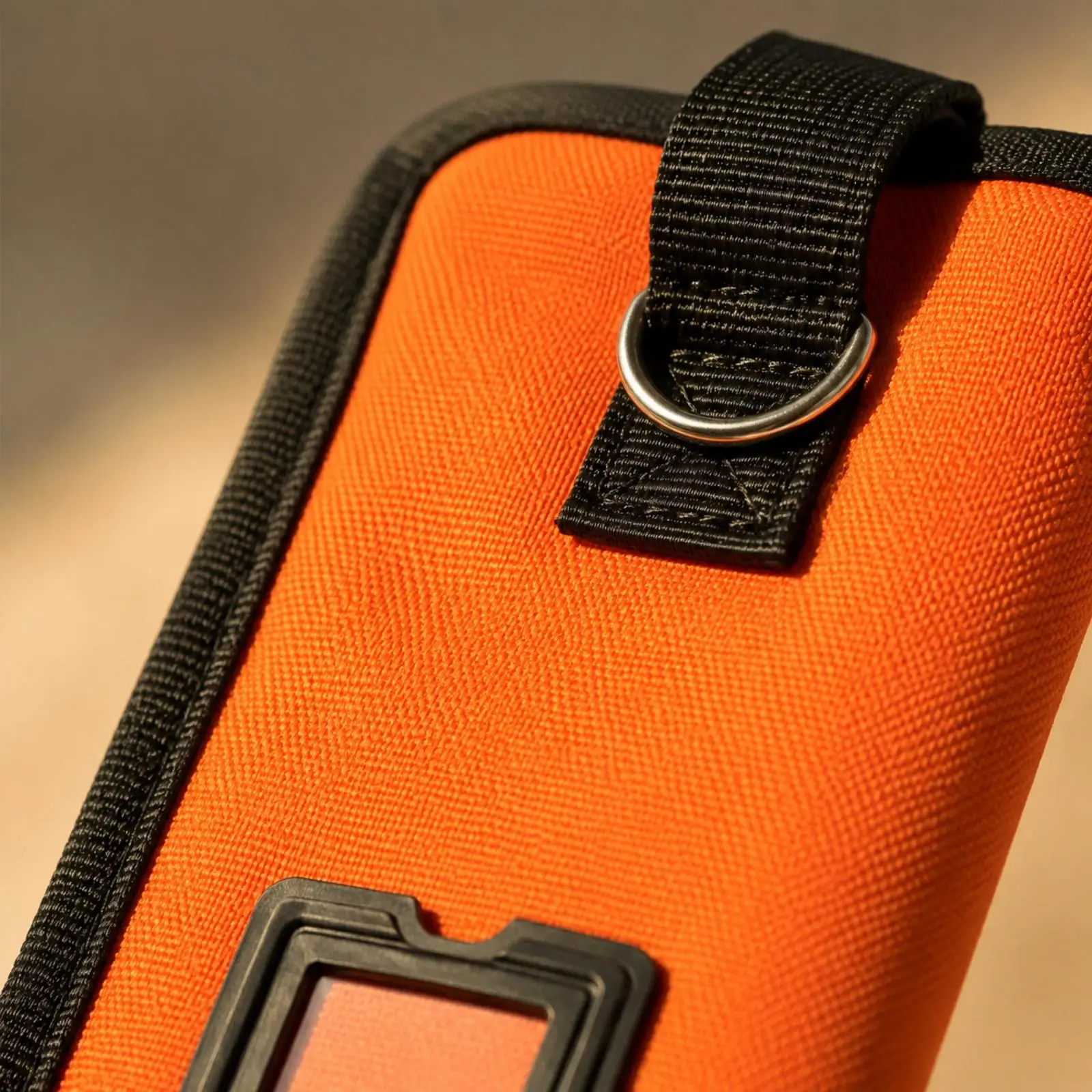 Canvas Drumstick Case for Drum Kit Parts and Percussion Tools with Transparent Label Pocket and Durable Carry Strap