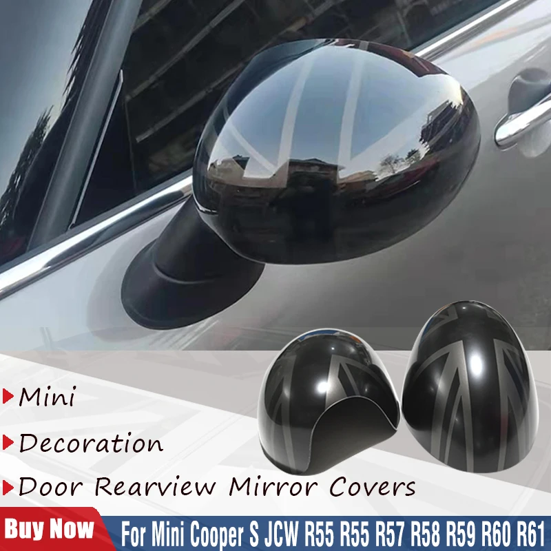 

For Bmw Mini Countryman Cooper S Clubman Paceman R55 R56 R57 R58 R59 R60 R61 The Black Flag Rear View Mirror Covers Decoration