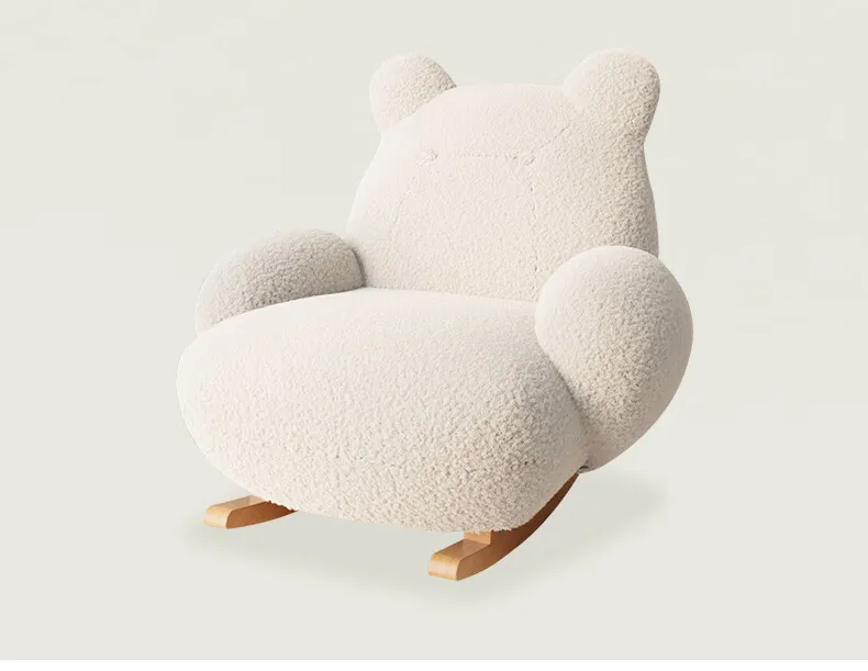 

Кресло-качалка из овечьей шерсти для балкона, одноместное, для спальни, в стиле «облако»