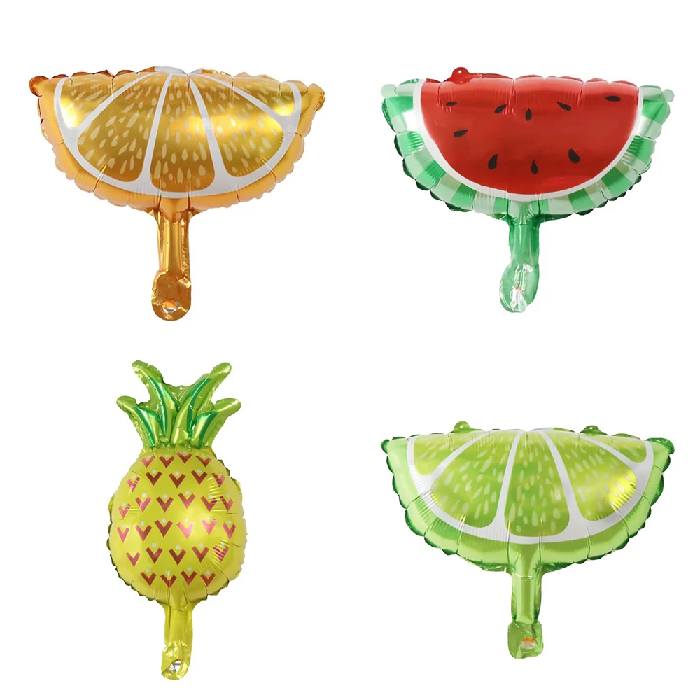 

50pcs MINI Tropical Fruit Foil Balloon Party Decorations for Summer, Birthday, Hawaiian Party, Baby Shower and Pool Party
