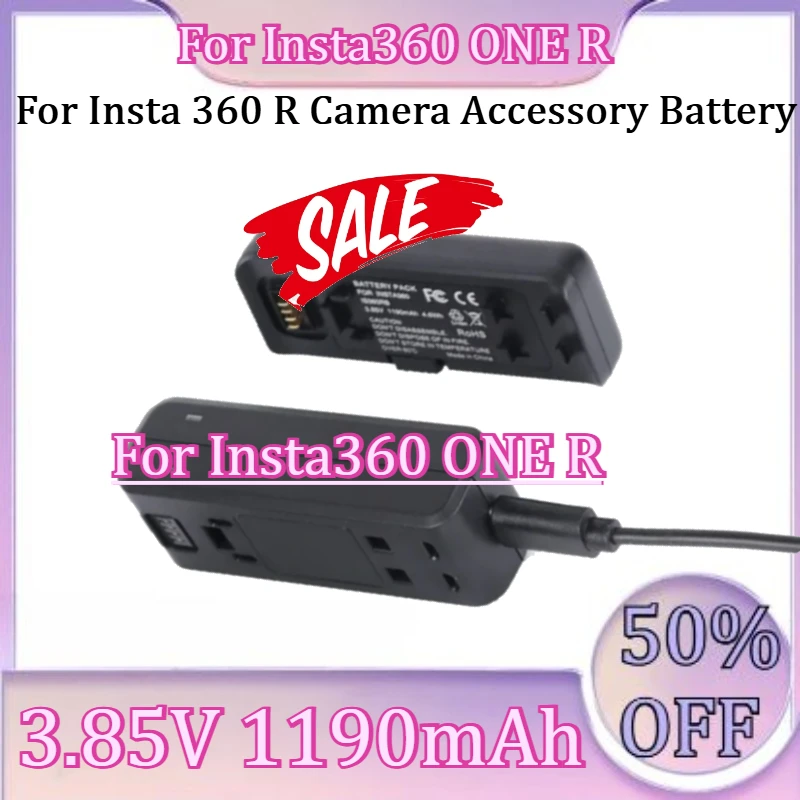 

For Insta360 ONE R Battery for Insta 360 R Camera Accessory Battery New 3.85V 1190mAh High-Quality Battery
