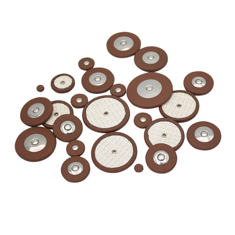 Saxophone Pads Universal Button Leather Pads Woodwind Instrument Accessories for Tenor Alto Soprano Sax Musical Instrument Part
