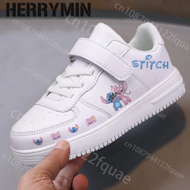 Stitch Shoes Children Sneakers Cartoon Girl Student Soft Casual Shoes Fashion kids Sports Student Running Shoes Christmas Gift