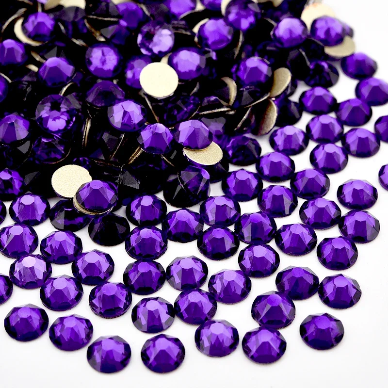 Billow Violet 2088 Non-Hotfix Strasssteine SS16-SS30 Gold Flatback Glitzer Strass Kristall Grüne Steine für Nagelkunst-Dekorationen – Detail 17