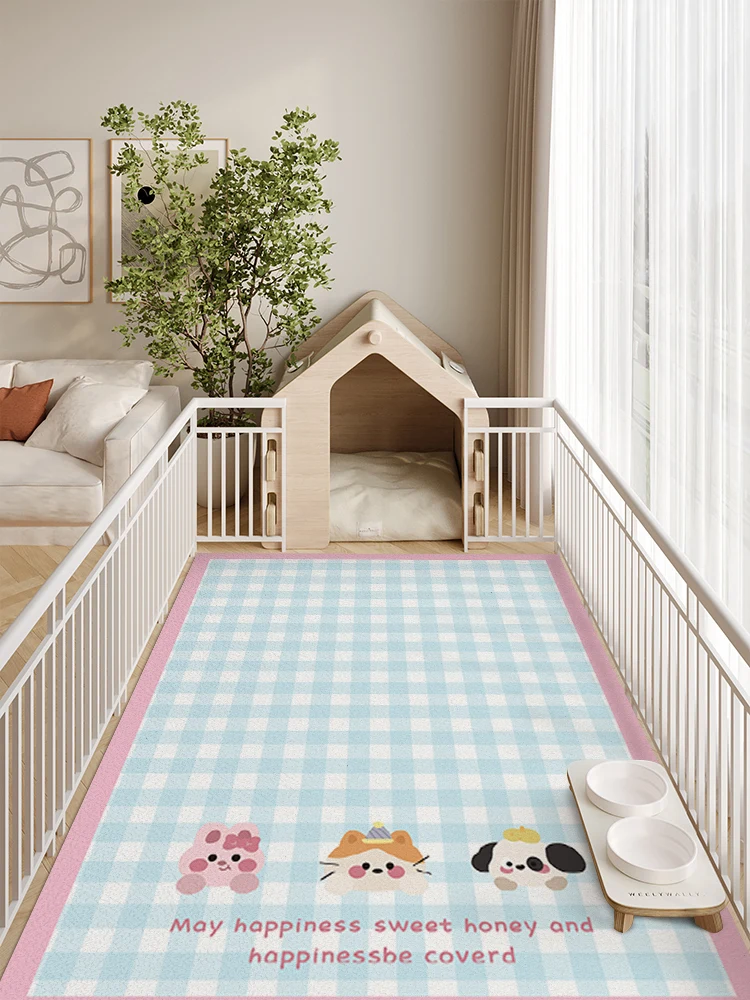 

Waterproof Anti-Slip PVC Pet Mat Dog Cage Carpet Dog Feeding Mat Home Decor Simple Square ape Dog Partner Anti-Dirt