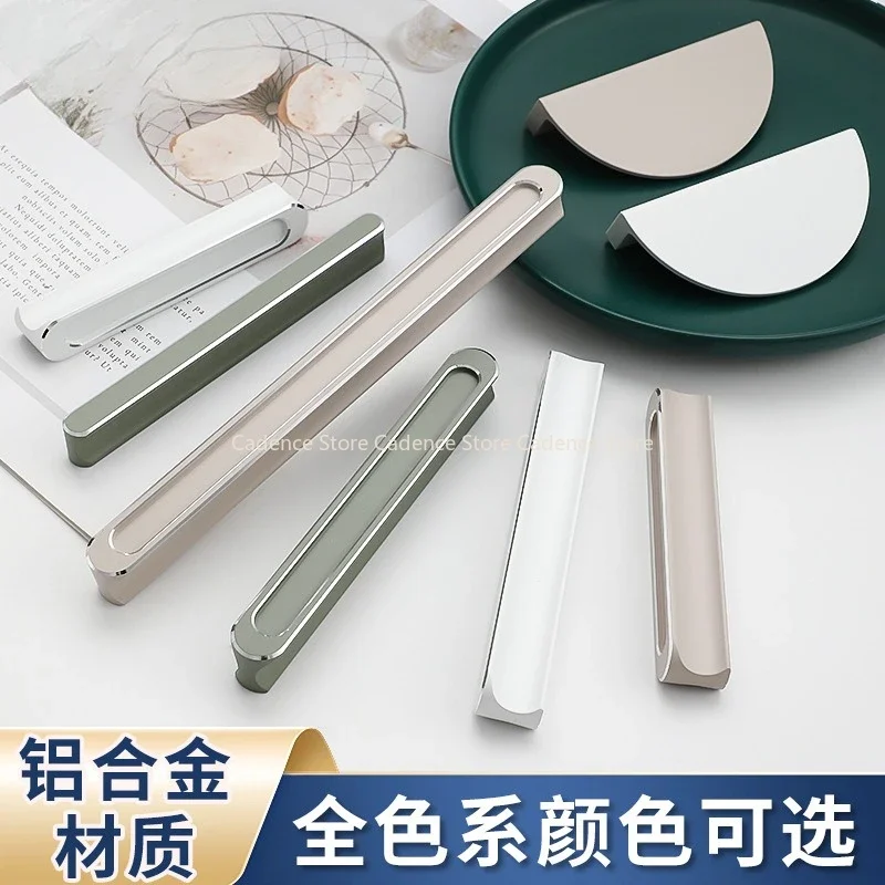 

Modern Simple Length Cabinet Handle Aluminum Alloy Kitchen Cabinet Drawer Knob Cupboard Wardrobe Furniture Hardware Door Knobs