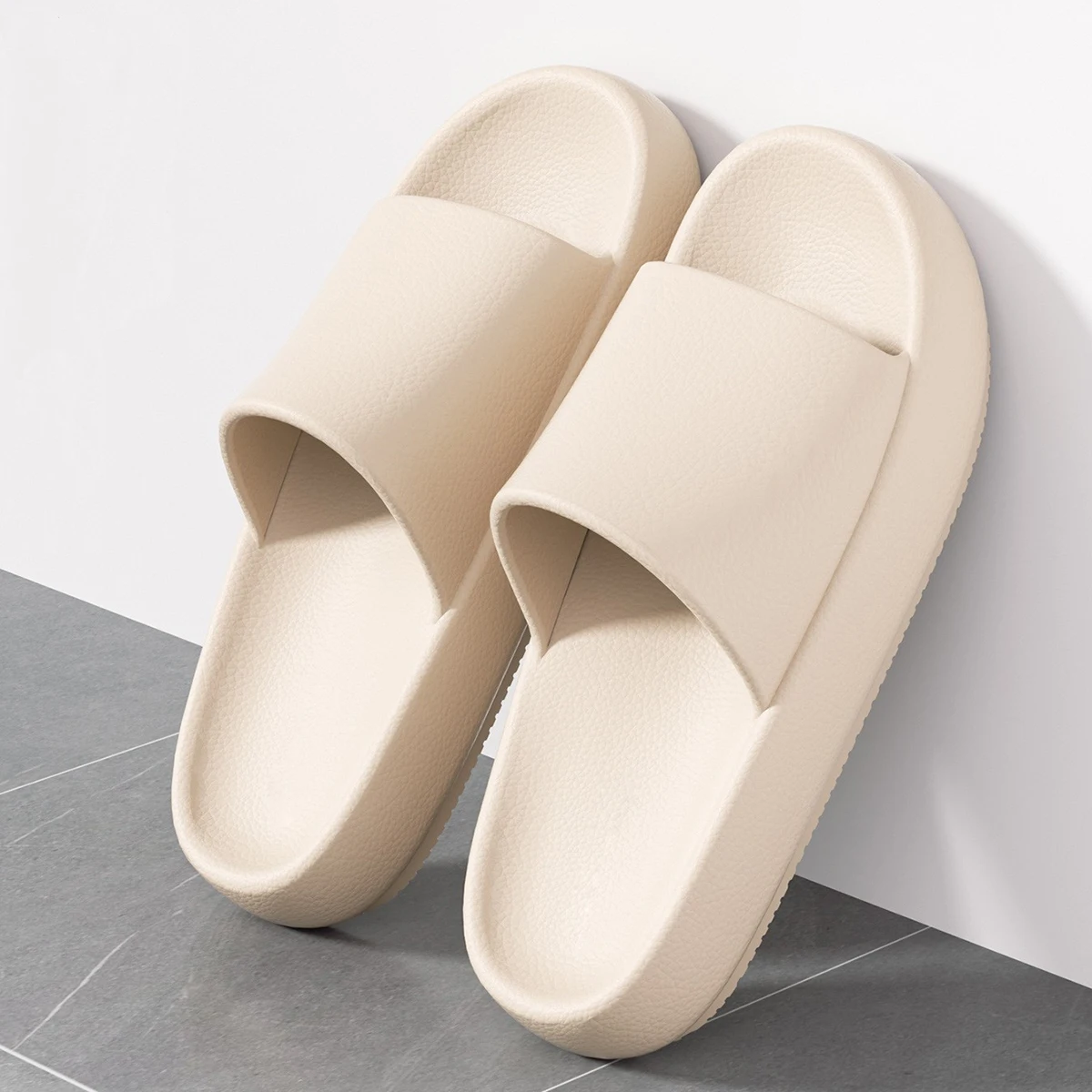 

Fashion Women Soft EVA Slippers Summer Platform Slides Men Home Bathroom Non-Slip Thick Sole Flats Concise Couples Beach Sandals