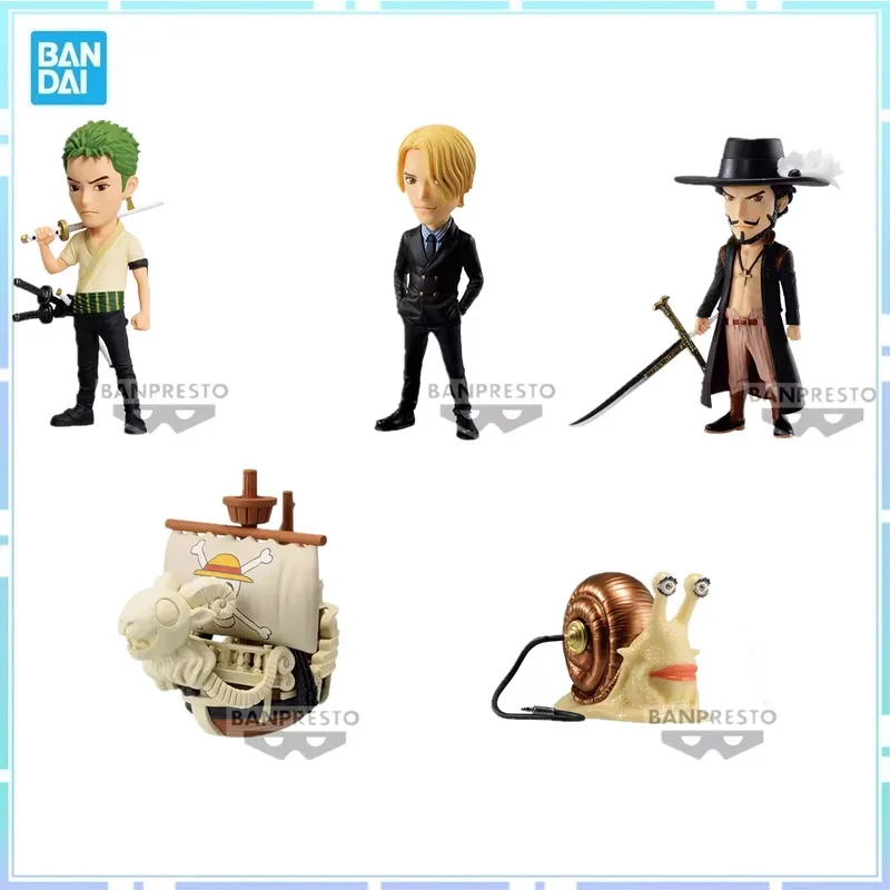 

Bandai Original Banpresto Anime ONE PIECE WCF Roronoa Zoro Sanji Dracule Mihawk PVC Action Figure Collectible Model Toys