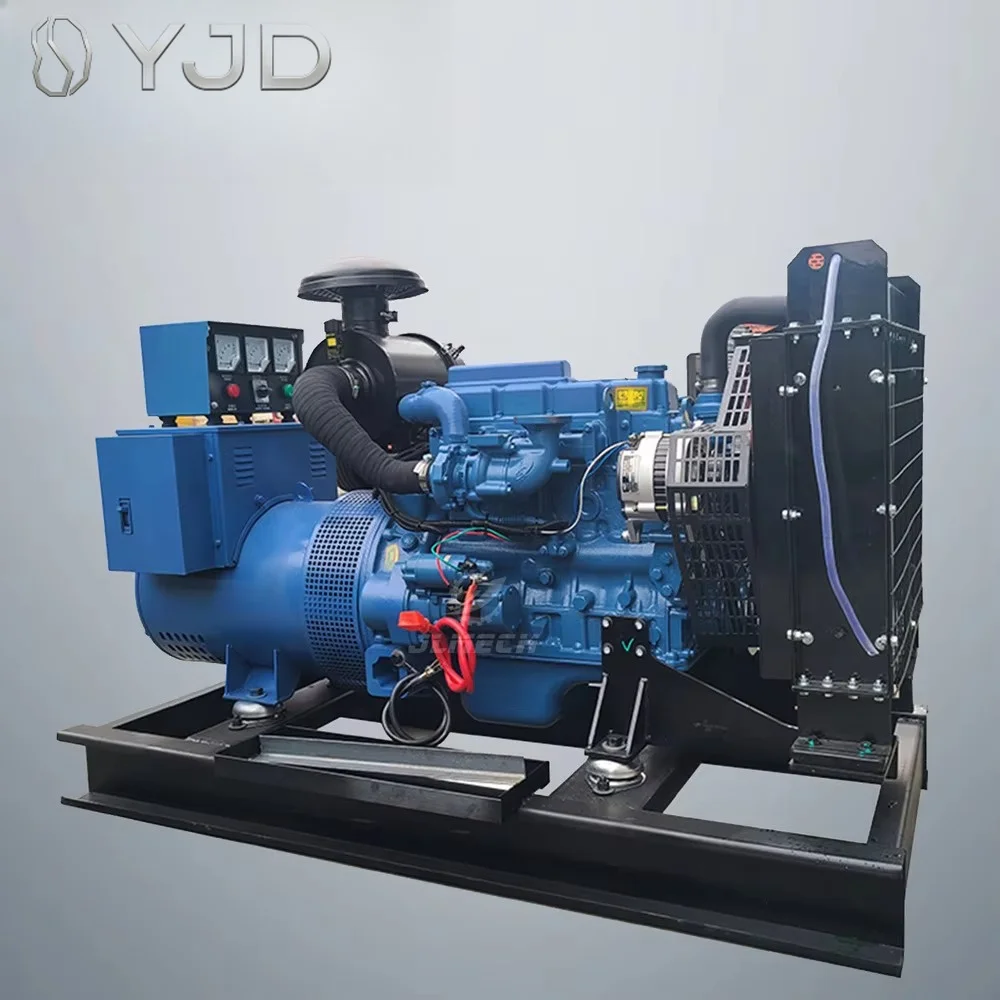 On-Site & Off-Grid Use 3 Phase 4 Wire 400V 80% Efficiency ATS 50Hz China Open Frame Diesel Generator Set