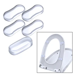 1 Larger& 4 Small Strong Adhesive Toilet Seat Buffer Pad Shock-Proof Bathroom Accessories Durable Silicone Toilet Seat Bumper