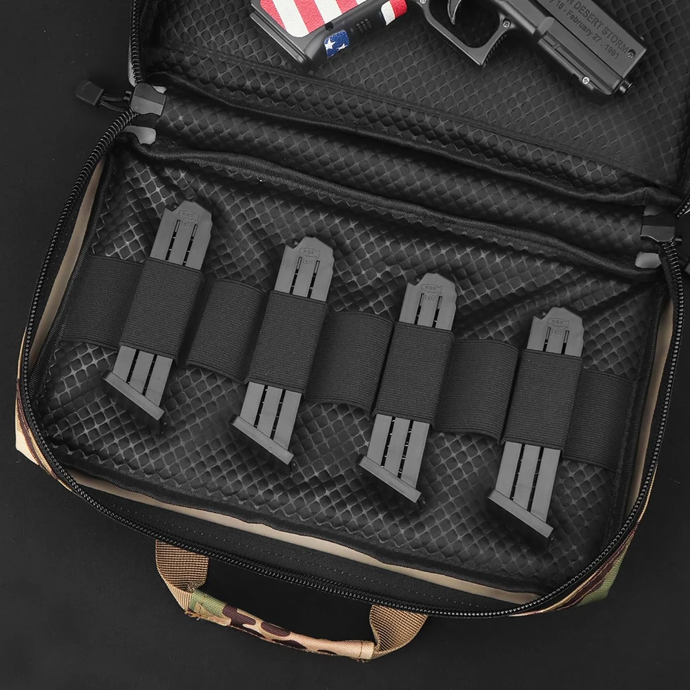 Kosibate Tactical Molle Pistol Gun Bag Case for Glock 17 Storage Magazine Universal Outdoor Concealed Handgun Pouch
