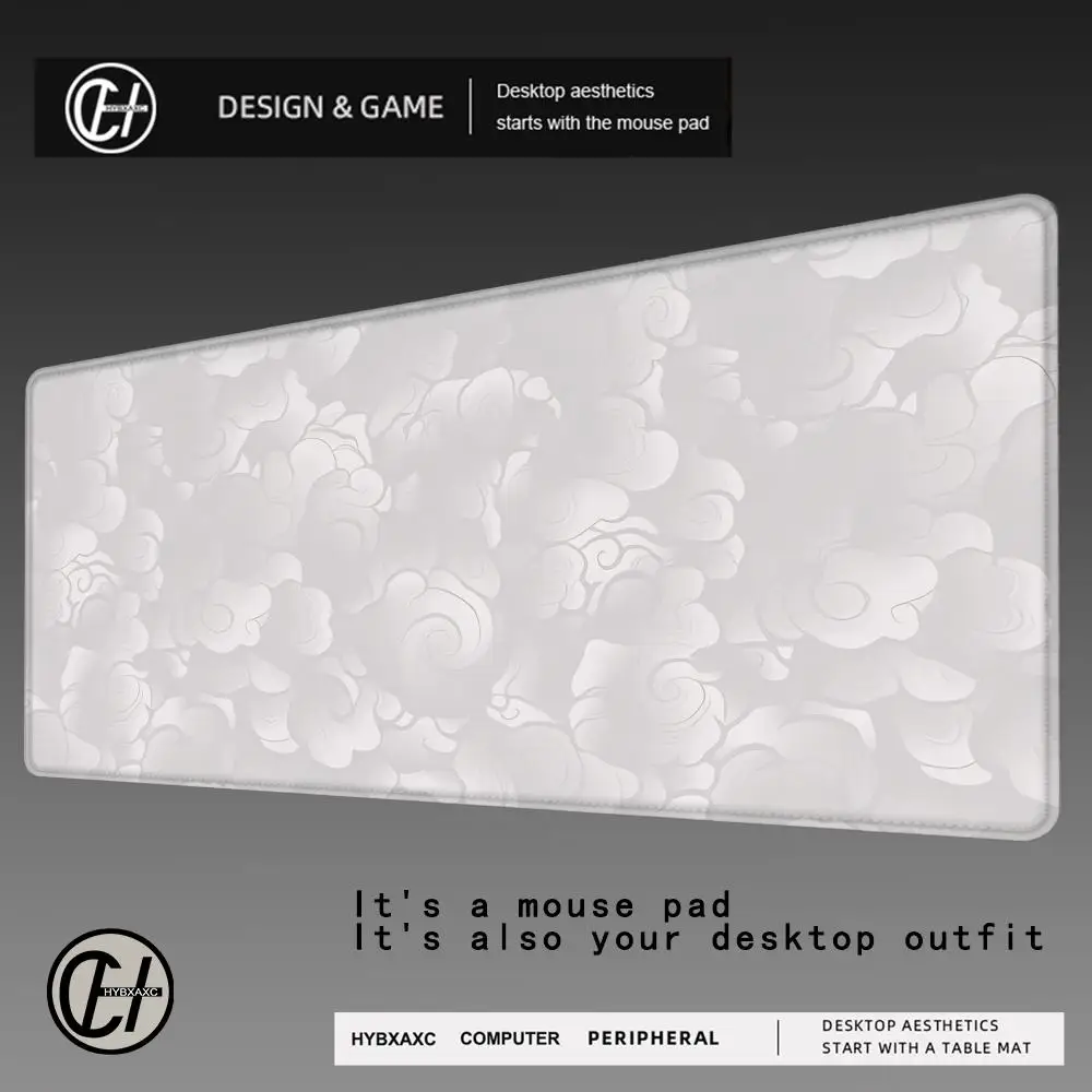

HYBXAXC Japanese clouds Black and white Mouse Pad Gamer Desk Mats PC Gaming Rubber Keyboard MousePads Large Office Carpet