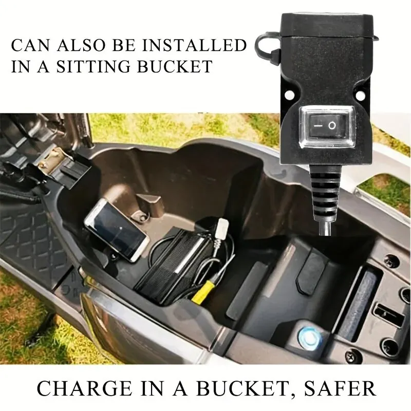 1 ، Motocycle ، محول ، مقاوم للماء ، لهاتف أيفون ، وسامستعمل ، وسامستعمل