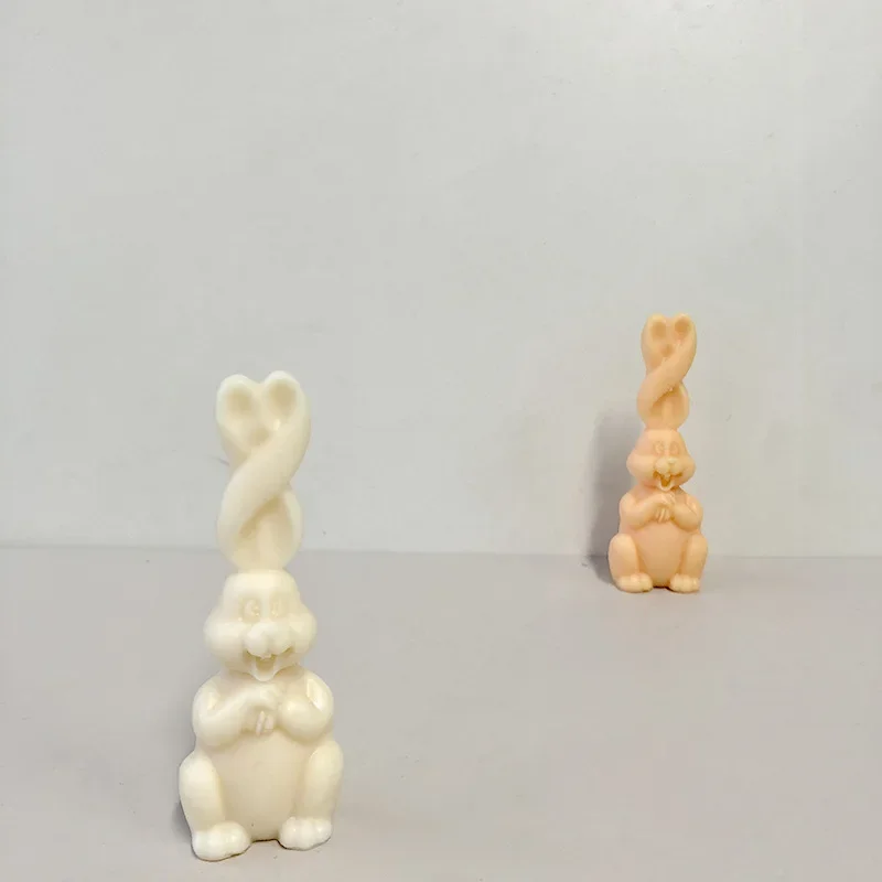 3D Rabbit Candle Silicone Mold DIY Rabbit Aromatherapy Candle Handmade Soap